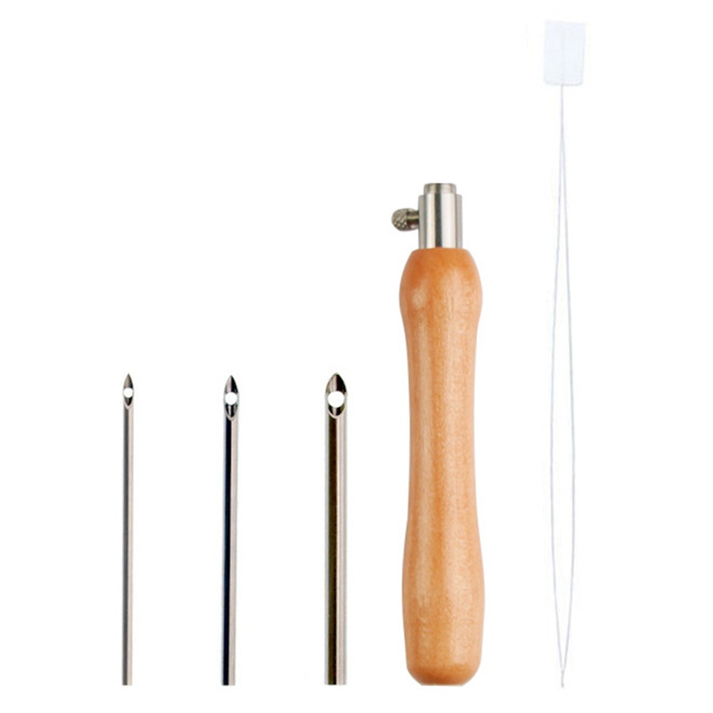 Punch Needle Handle - 5Pcs 2.5mm/3.5mm/5mm Punch Needle Set Wooden