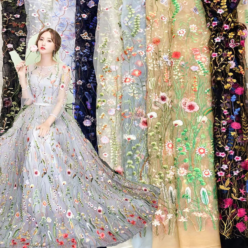 Embroidered Aquatic Plant Lace - Embroidery Abaya review and price