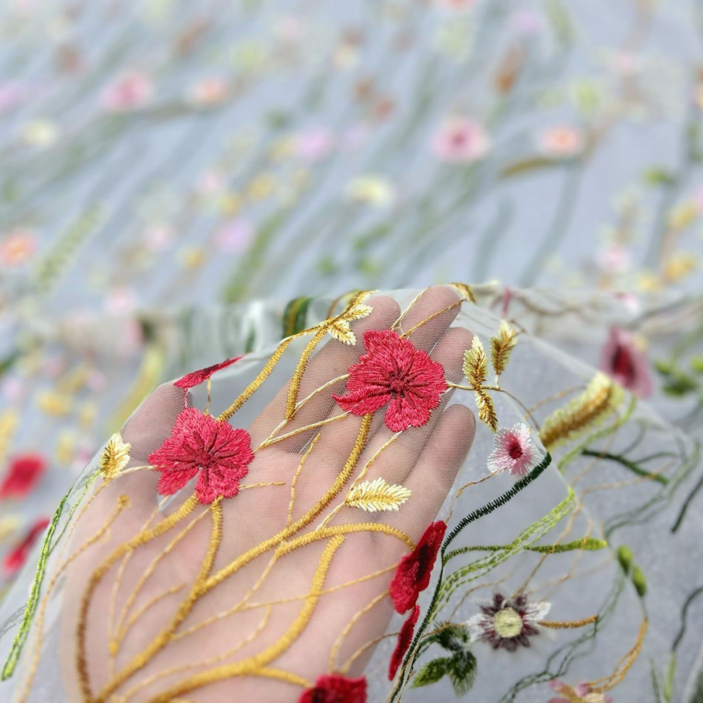 Embroidered Aquatic Plant Lace - Embroidery Abaya review and price