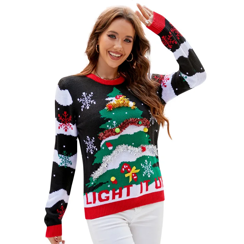 Christmas Sweater for Women &  - Embroidery Xmas Tree review and price