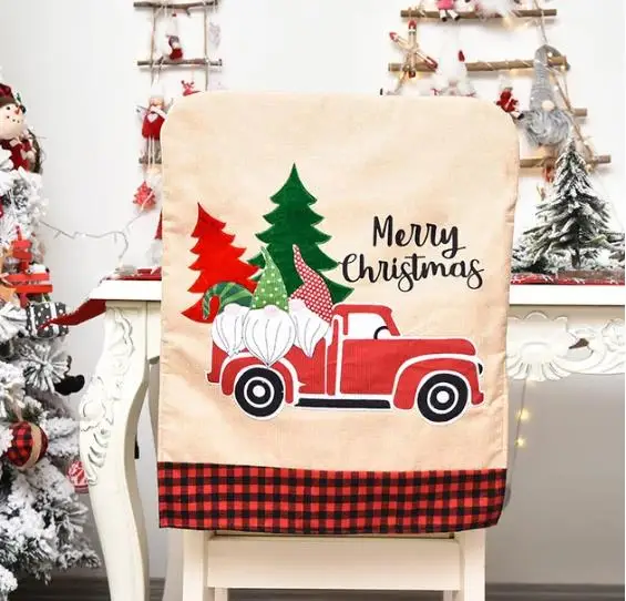 4/6/8pcs Christmas Chair Cover - Embroidery Xmas Tree review and price