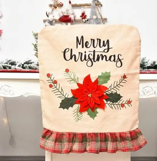 4/6/8pcs Christmas Chair Cover - Embroidery Xmas Tree review and price