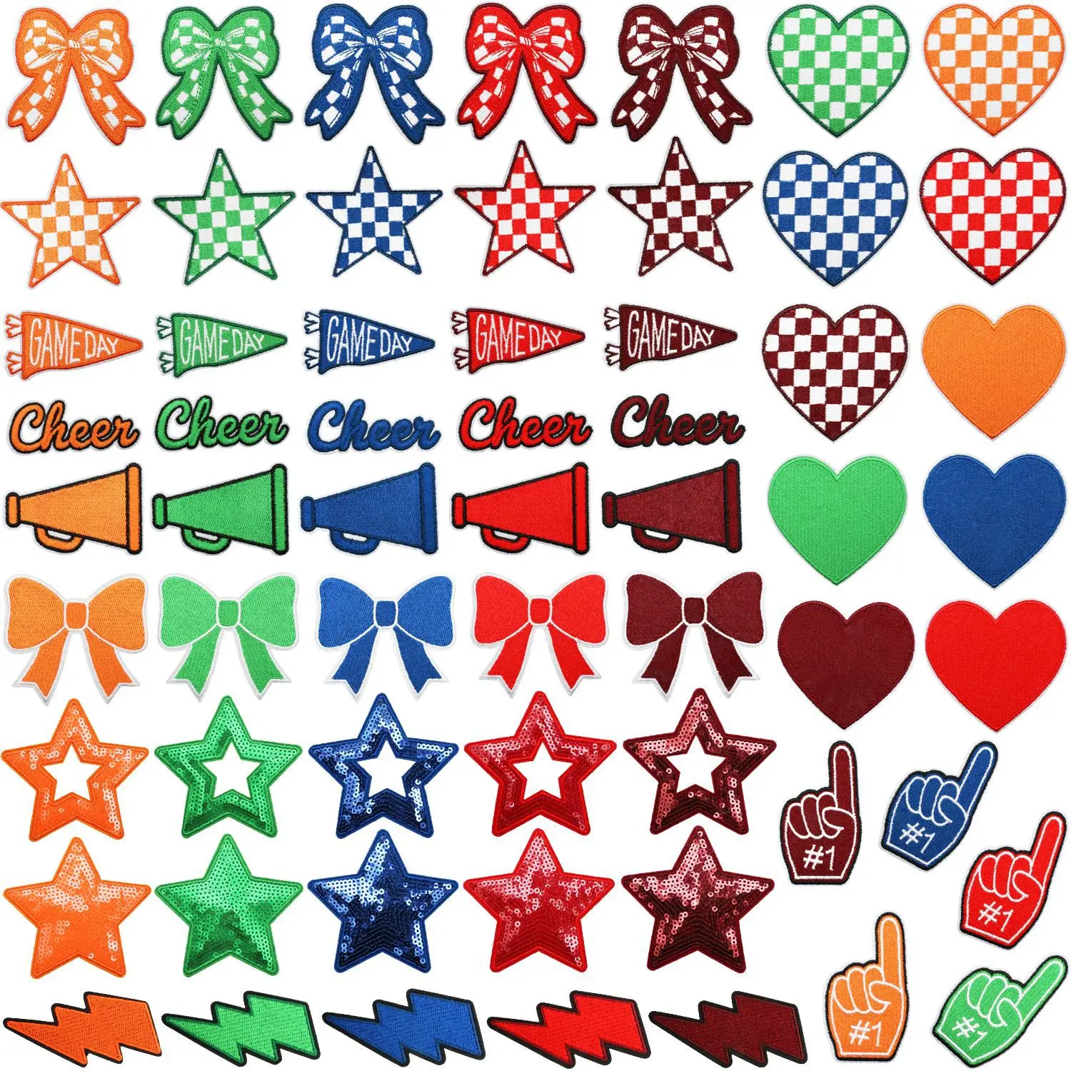 1PCS Tricolor Love Star Embroi - Embroidery Design Love review and price