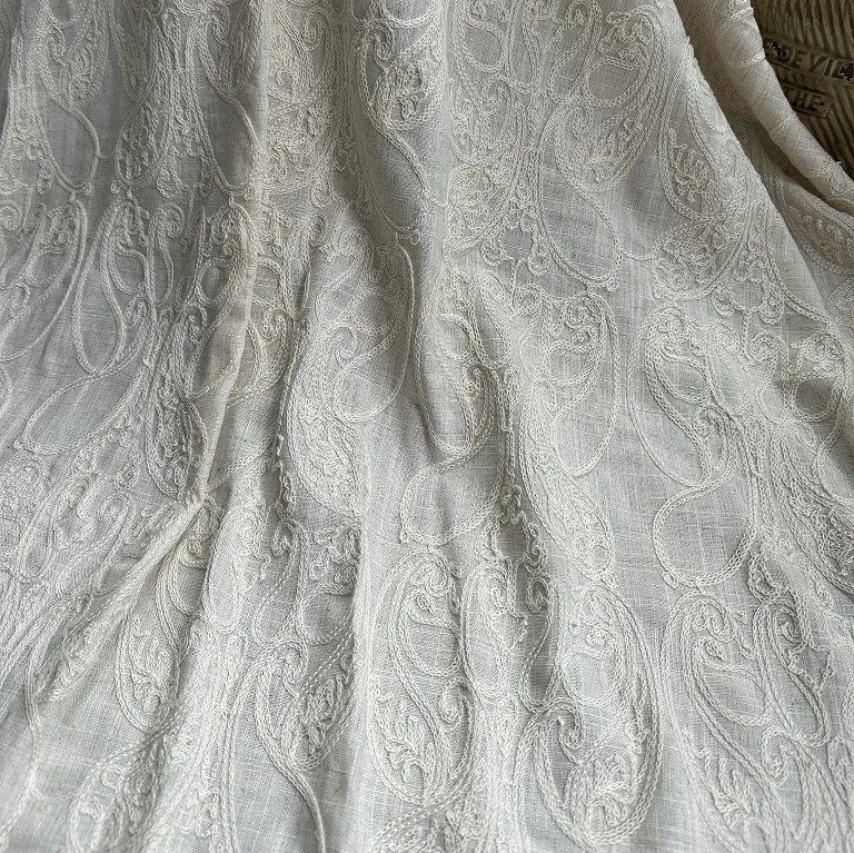 Pure linen base fabric with co - Embroidery Chain Stitch review and price