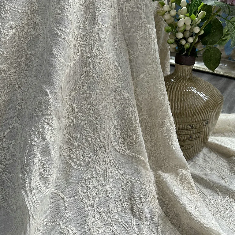 Pure linen base fabric with co - Embroidery Chain Stitch review and price