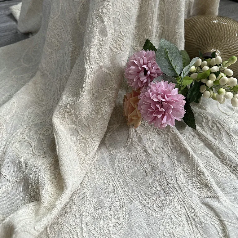 Pure linen base fabric with co - Embroidery Chain Stitch review and price