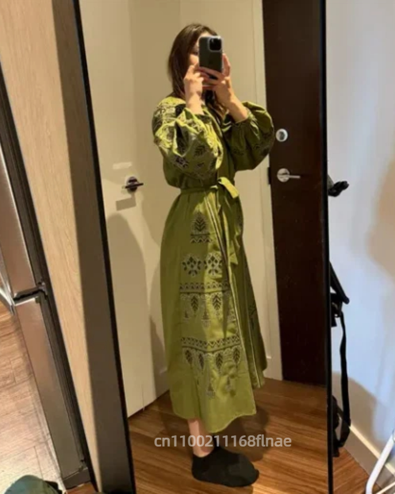 European Retro Ethnic Style Dr - Embroidery Abaya review and price