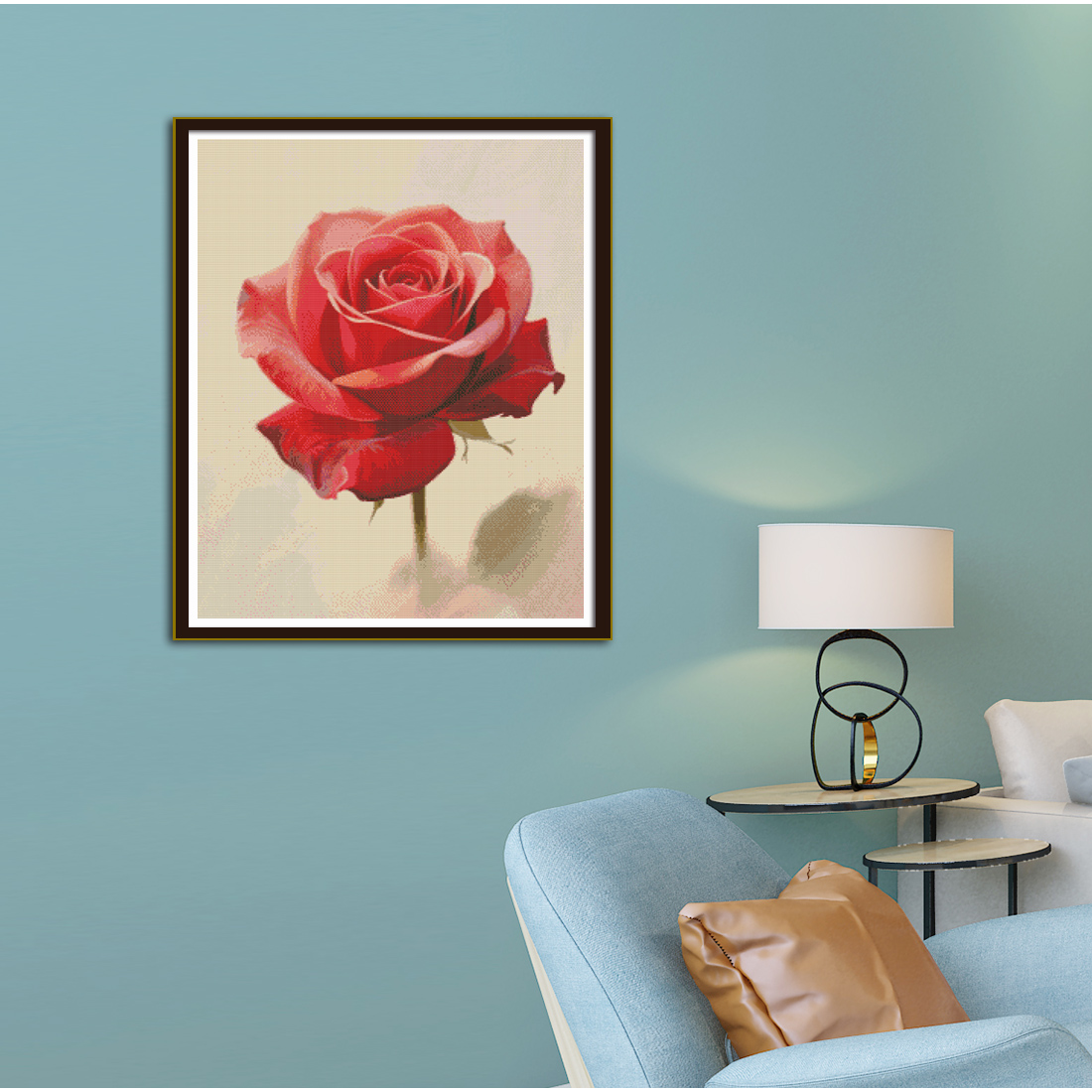 A cross-stitch embroidery with - Embroidery Rose Stitch review and price