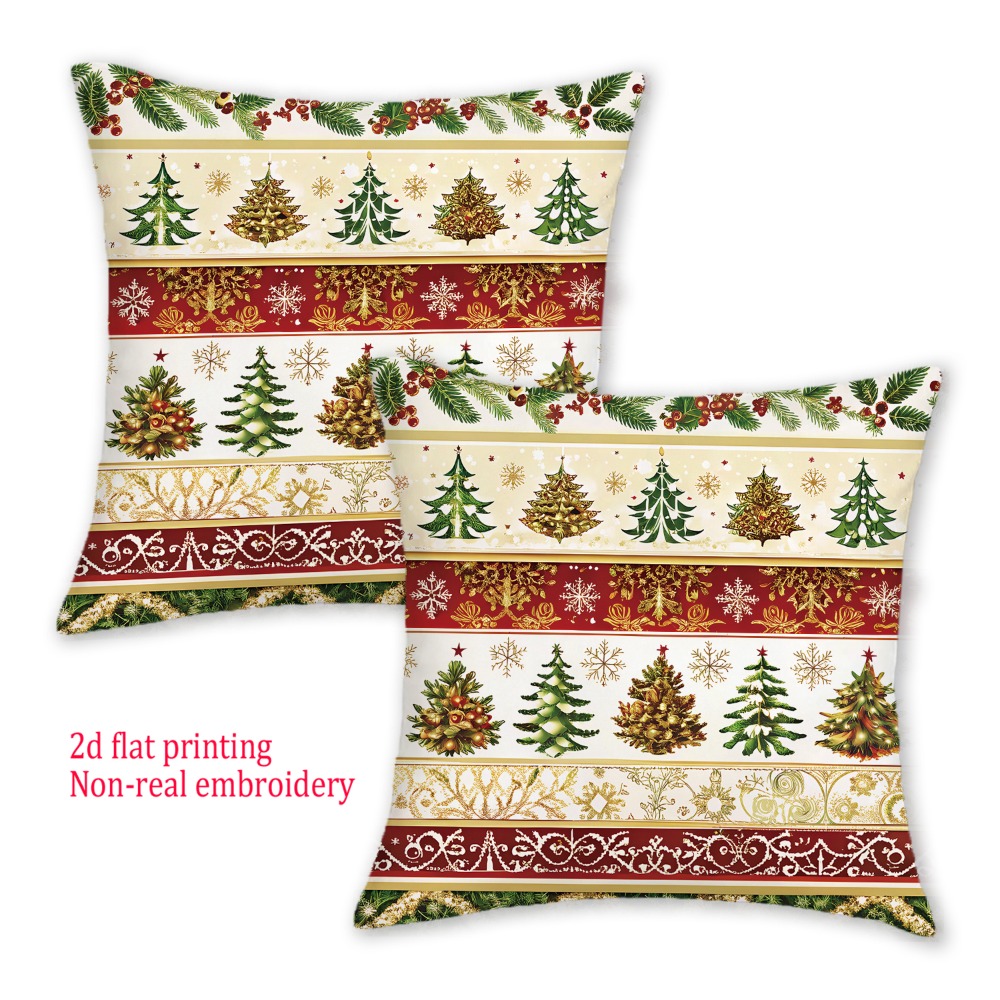 2pcs, 2D Flat Merry Christmas  - Embroidery Xmas Tree review and price