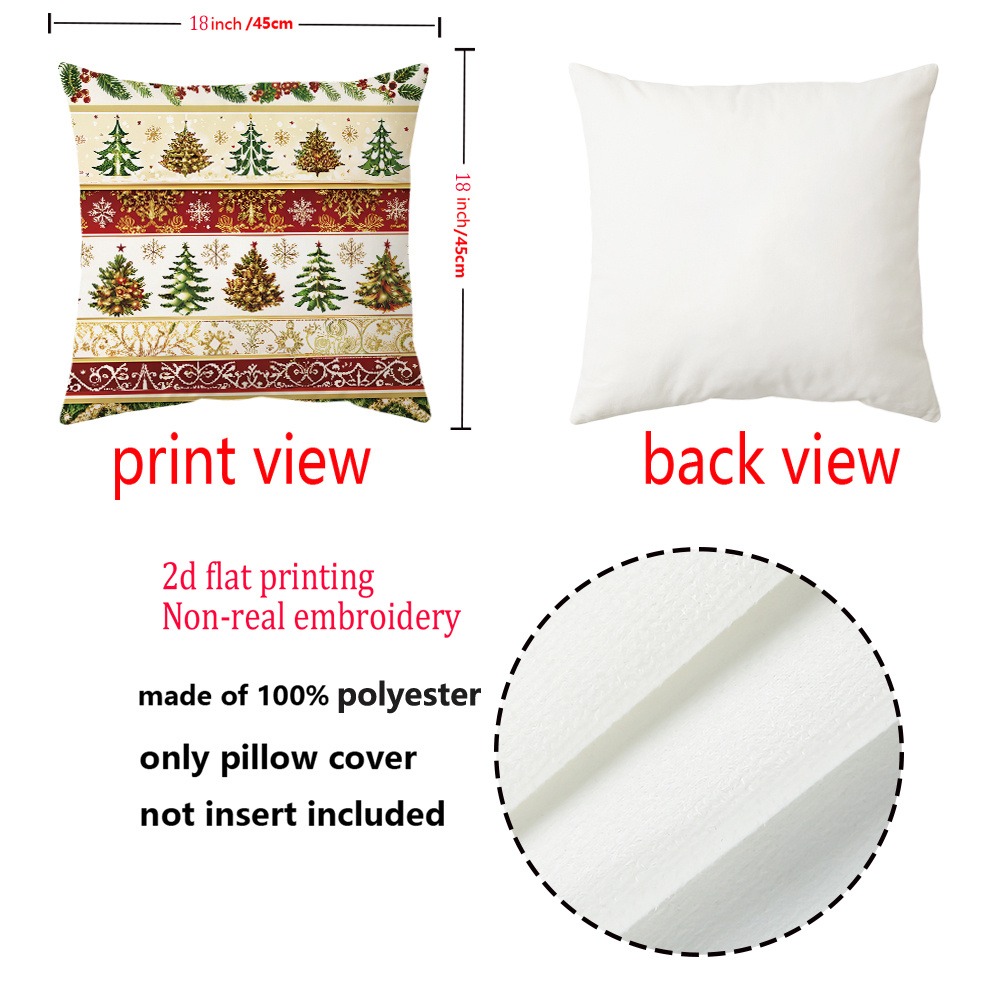 2pcs, 2D Flat Merry Christmas  - Embroidery Xmas Tree review and price