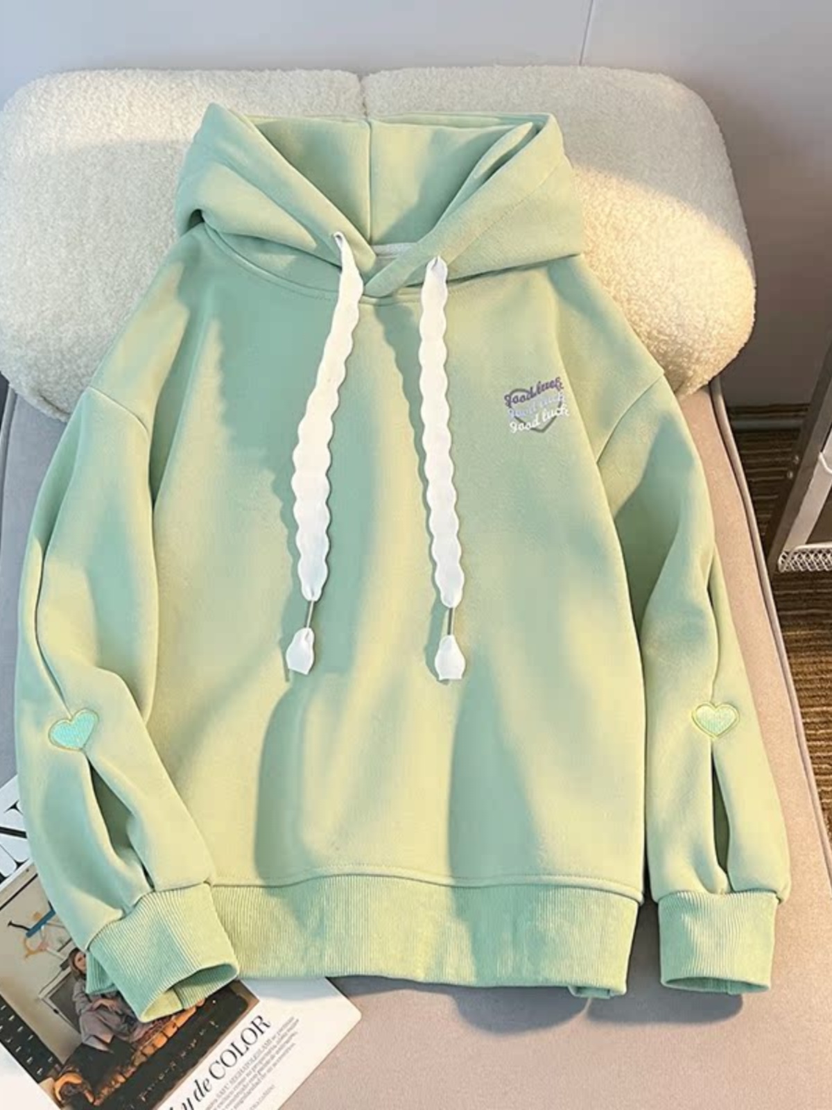 Thickened Hoodie Sweatshirt Gi - Embroidery Design Love review and price