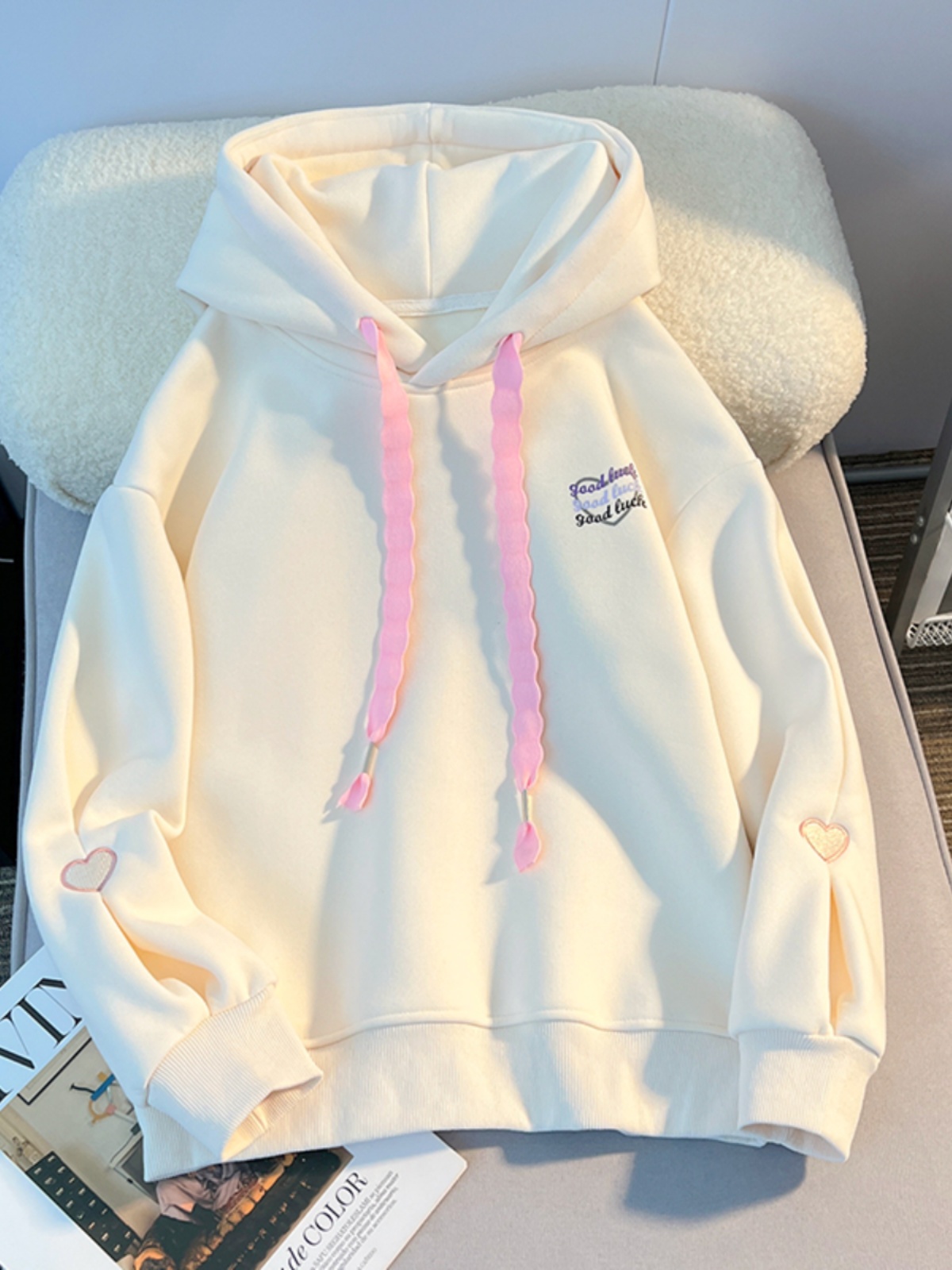 Thickened Hoodie Sweatshirt Gi - Embroidery Design Love review and price