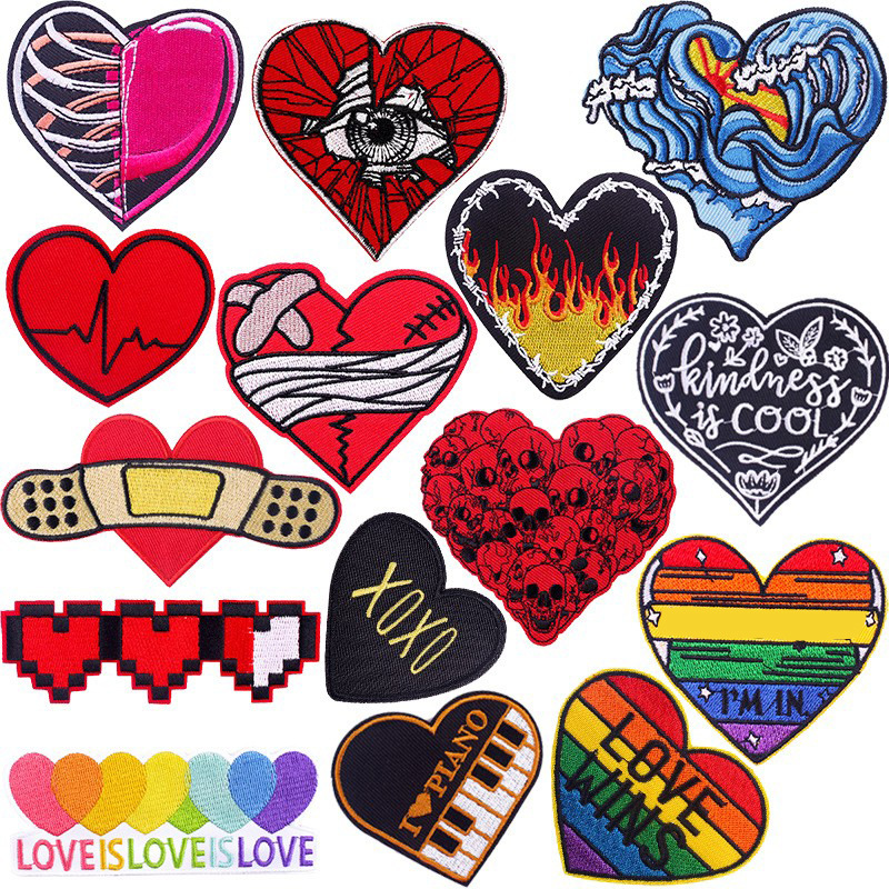 Designer Punk Love Heart Iron- - Embroidery Design Love review and price