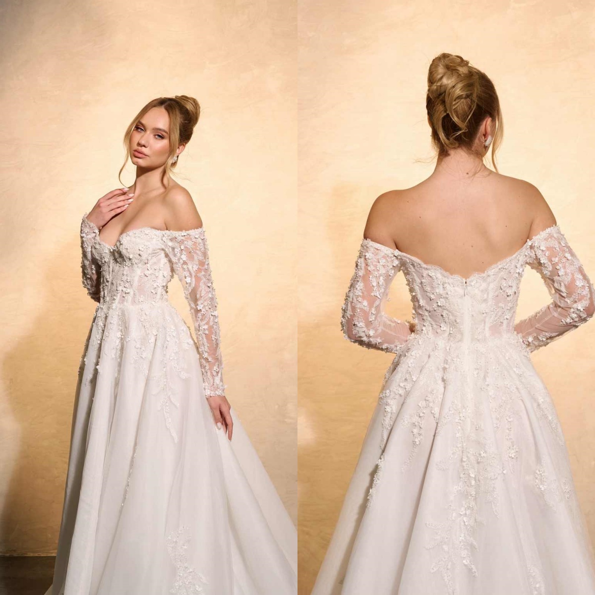 Elegant Wedding Dress A-Line L - Embroidery Online Designs review and price