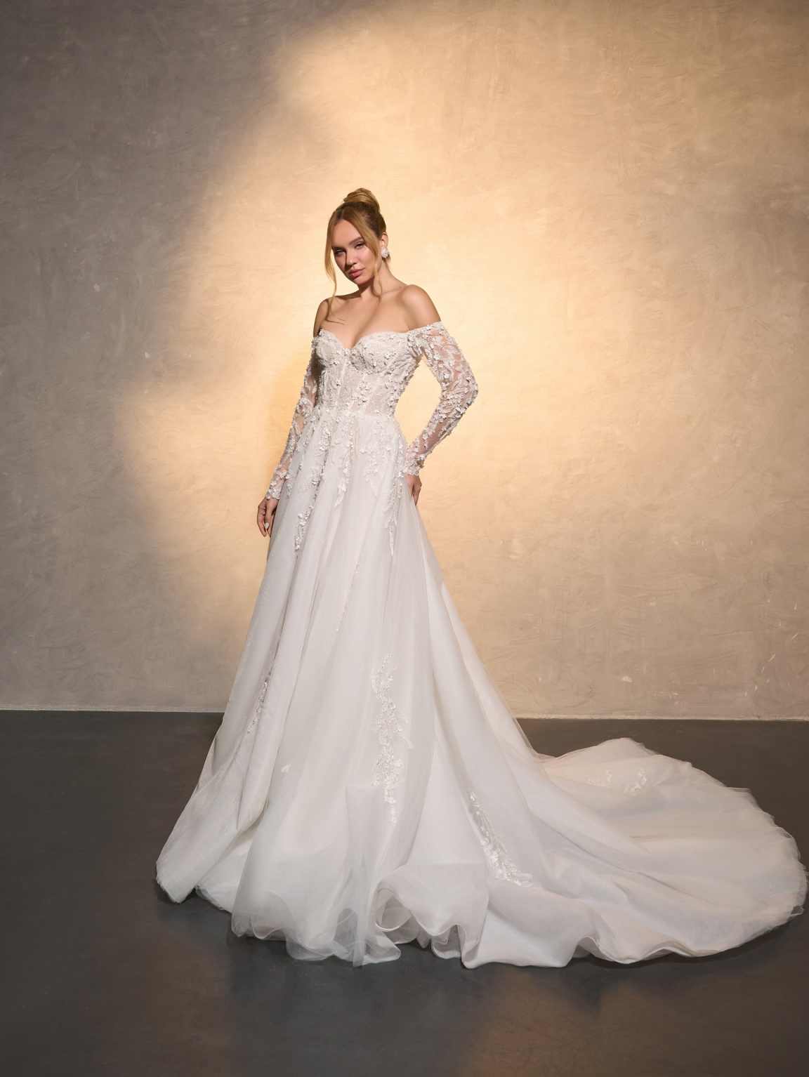 Elegant Wedding Dress A-Line L - Embroidery Online Designs review and price