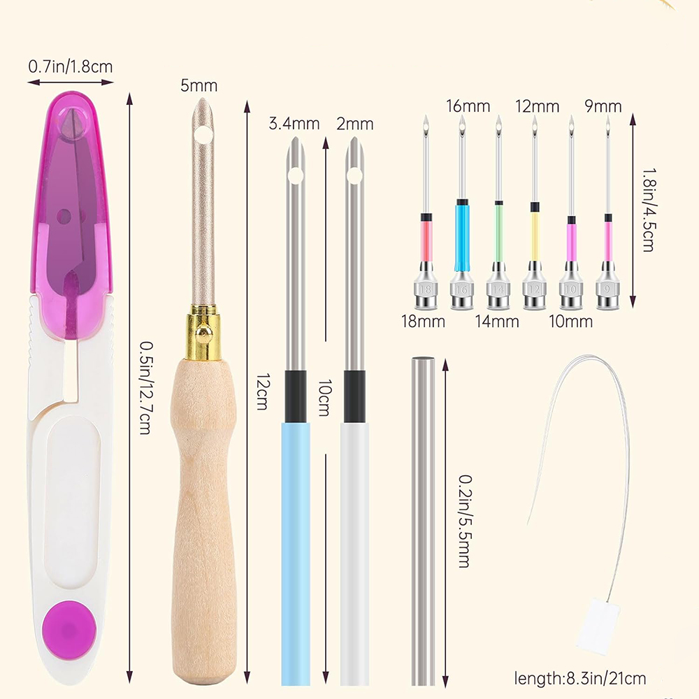 13Pcs Punch Needle Kit Adjusta - Punch Needle Handle review and price