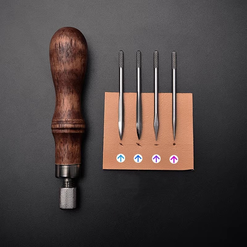 4-in-1 Leather Punch Awl Set w - Punch Needle Handle review and price