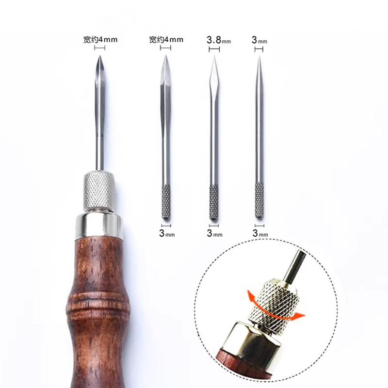 4-in-1 Leather Punch Awl Set w - Punch Needle Handle review and price
