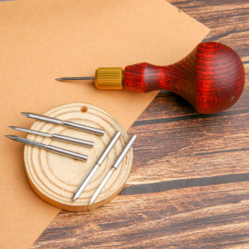 1Set DIY Leather Punch Awl Woo - Punch Needle Handle review and price