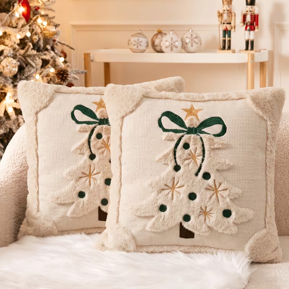Christmas Tree Throw Pillow Co - Embroidery Xmas Tree review and price