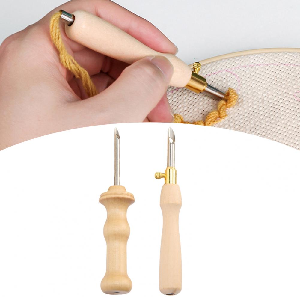 Embroidery Needle Wooden Handl - Punch Needle Handle review and price