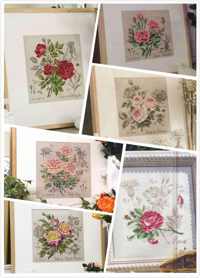 Dfea-Flower Series Rose Cross  - Embroidery Rose Stitch review and price