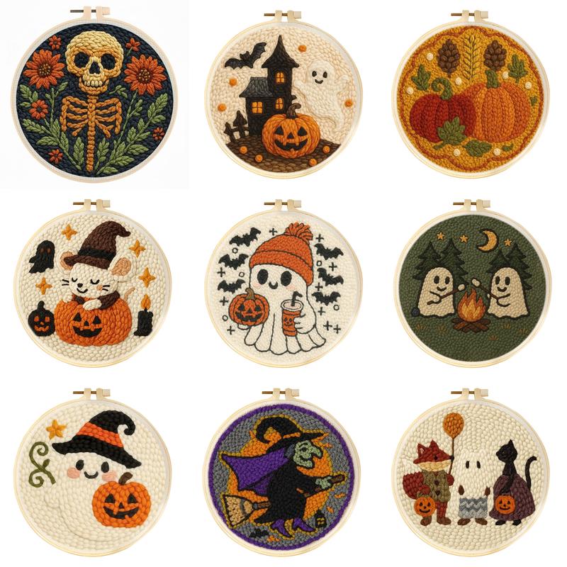 Punch Needle Kit Ghost Pumpkin - Punch Needle Handle review and price