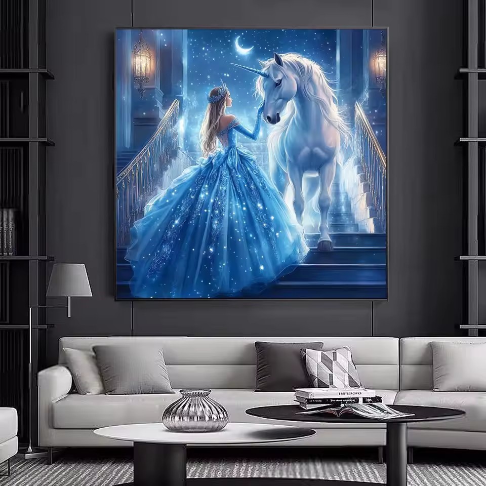 5D Diamond Painting Girl Unico - Embroidery Unicorn review and price