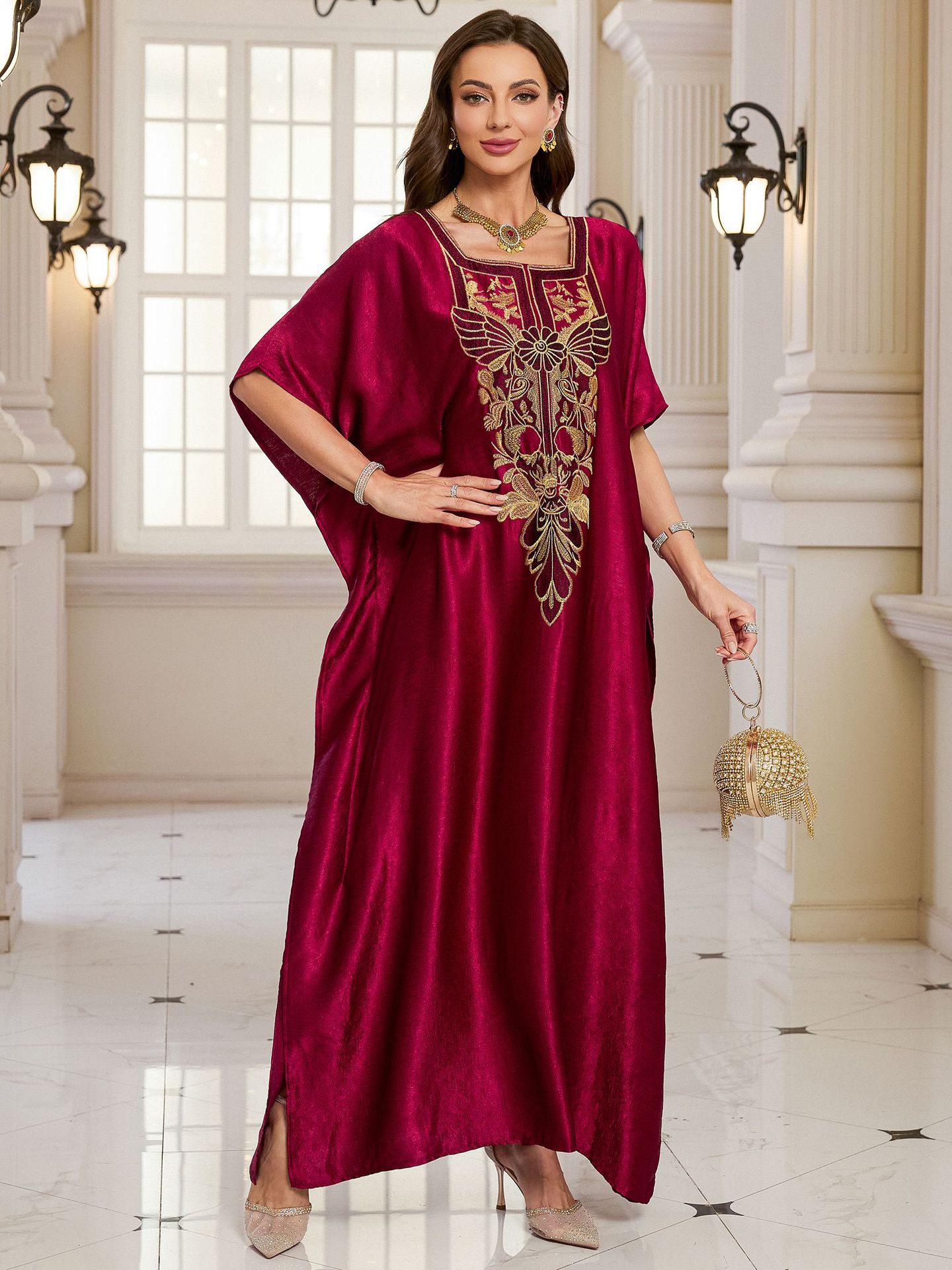 Beach Kaftans for Women Shinin - Embroidery Abaya review and price