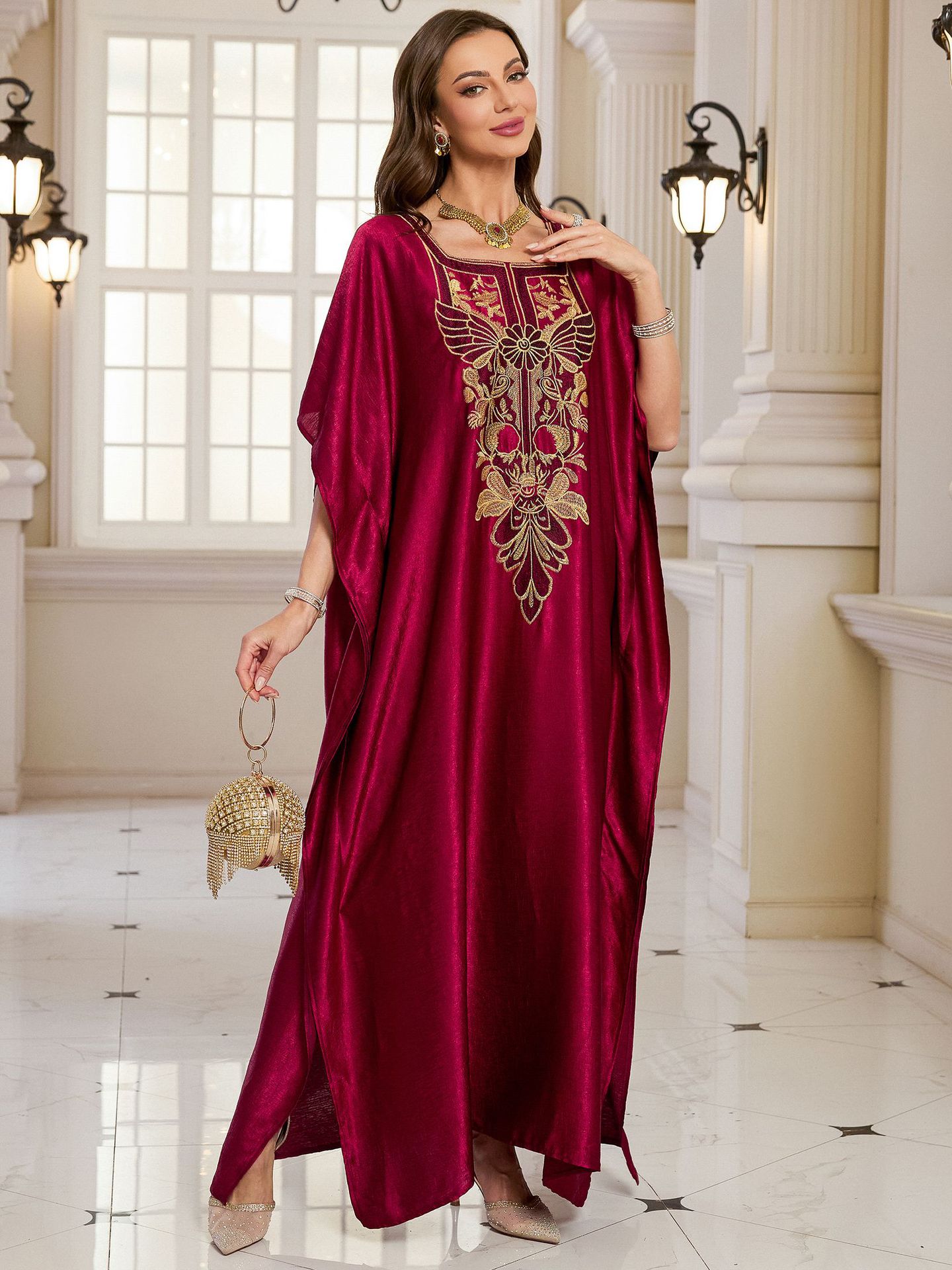 Beach Kaftans for Women Shinin - Embroidery Abaya review and price
