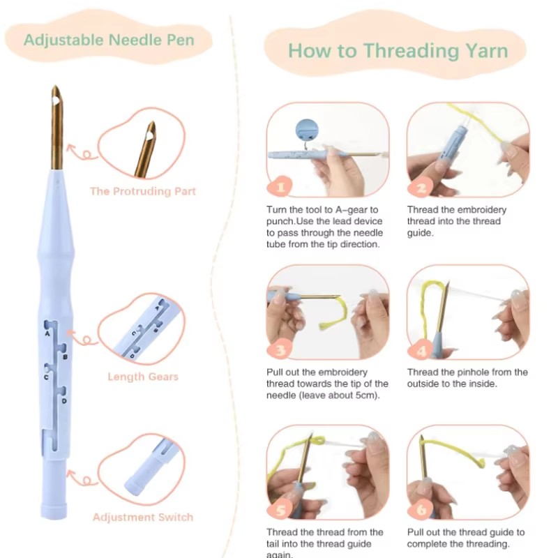 Flower Bouquet punch needle em - Punch Needle Handle review and price