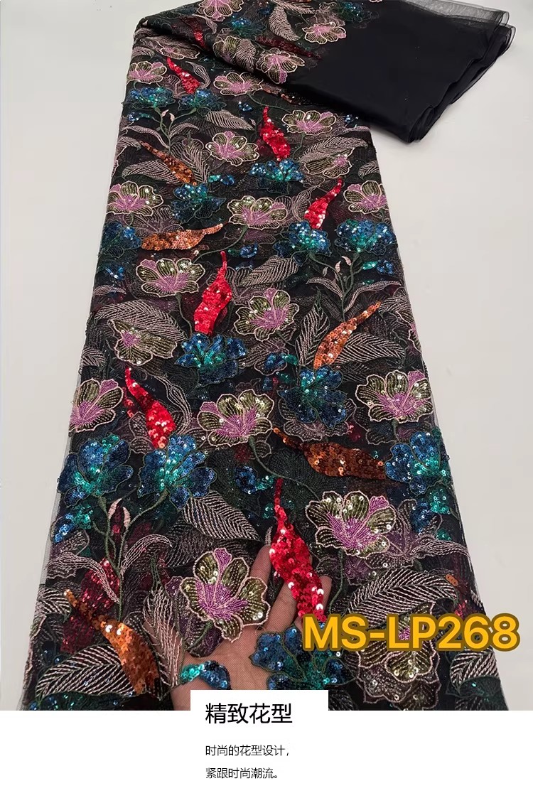 1yard Luxury Double color bead - Embroidery Abaya review and price
