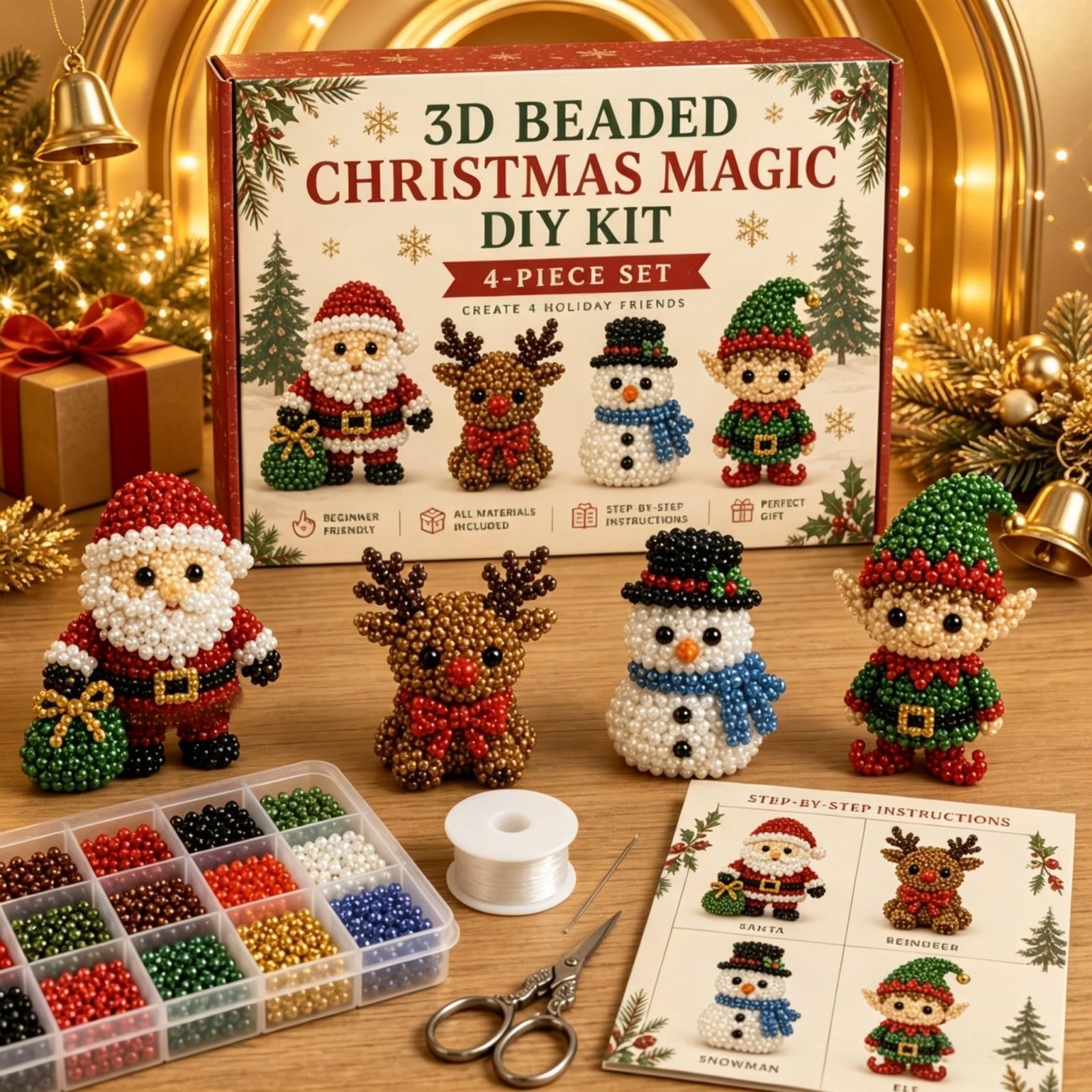 3D Pearl Christmas Kitten Art  - Embroidery Xmas Tree review and price