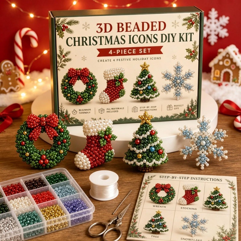 3D Pearl Christmas Kitten Art  - Embroidery Xmas Tree review and price