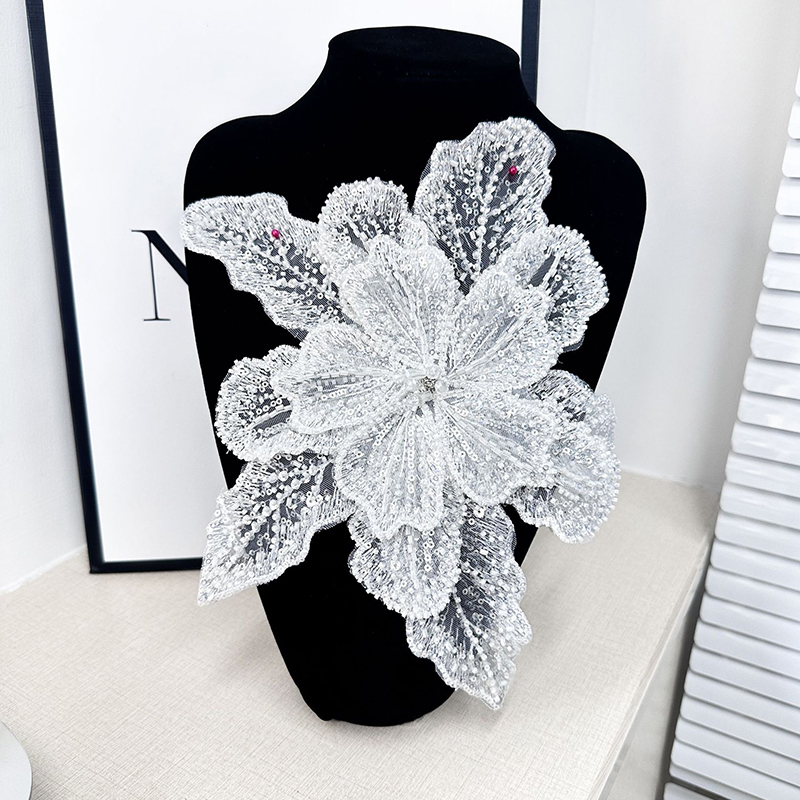 White Lace Sequin Beaded Flowe - Embroidery Abaya review and price