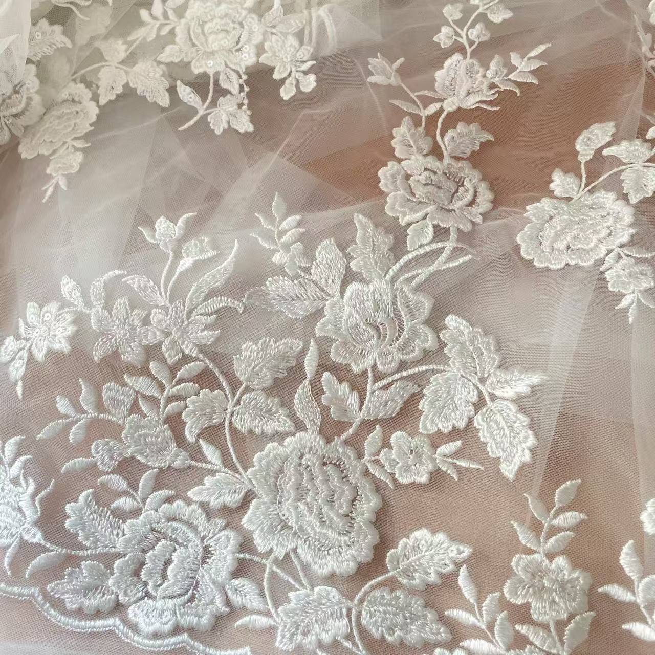 French Embroidered Lace Fabric - Embroidery Abaya review and price
