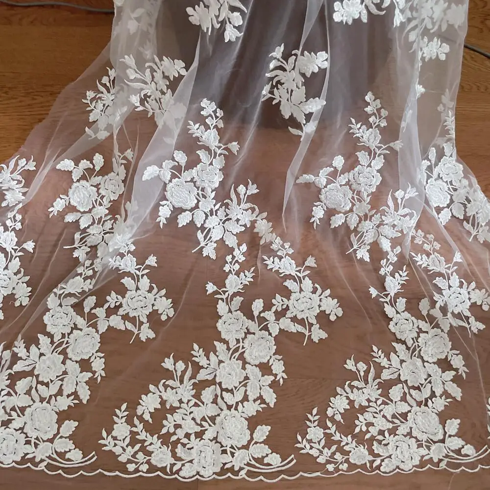 French Embroidered Lace Fabric - Embroidery Abaya review and price