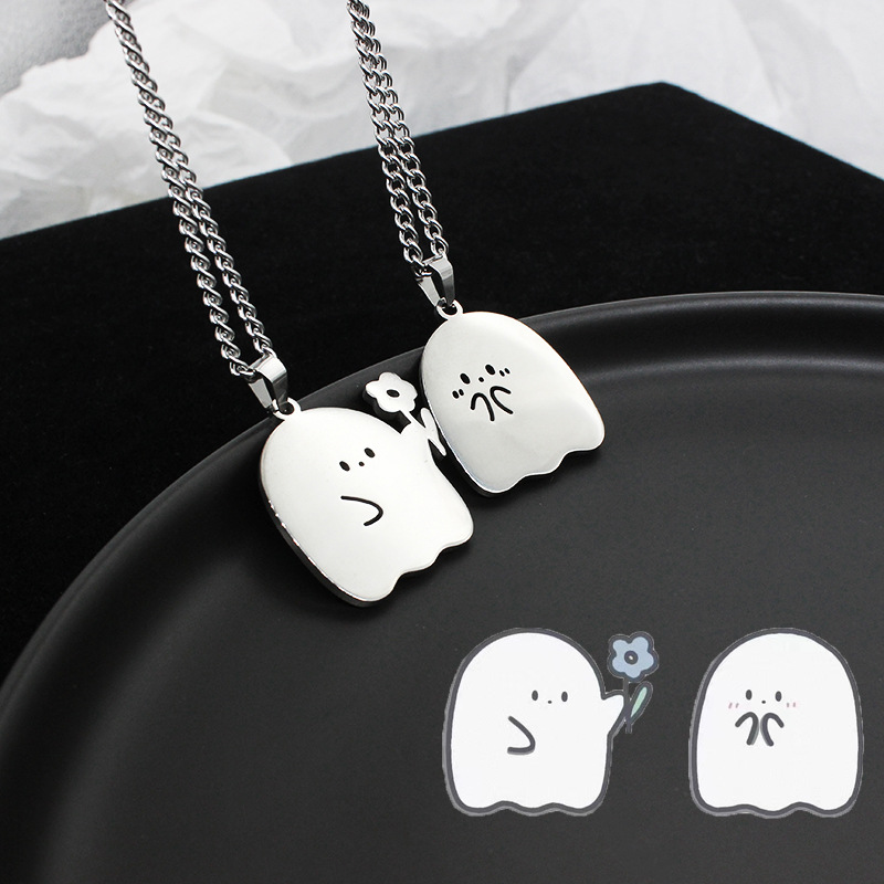Stainless Steel Cat Couple Nec - Embroidery Chain Stitch review and price